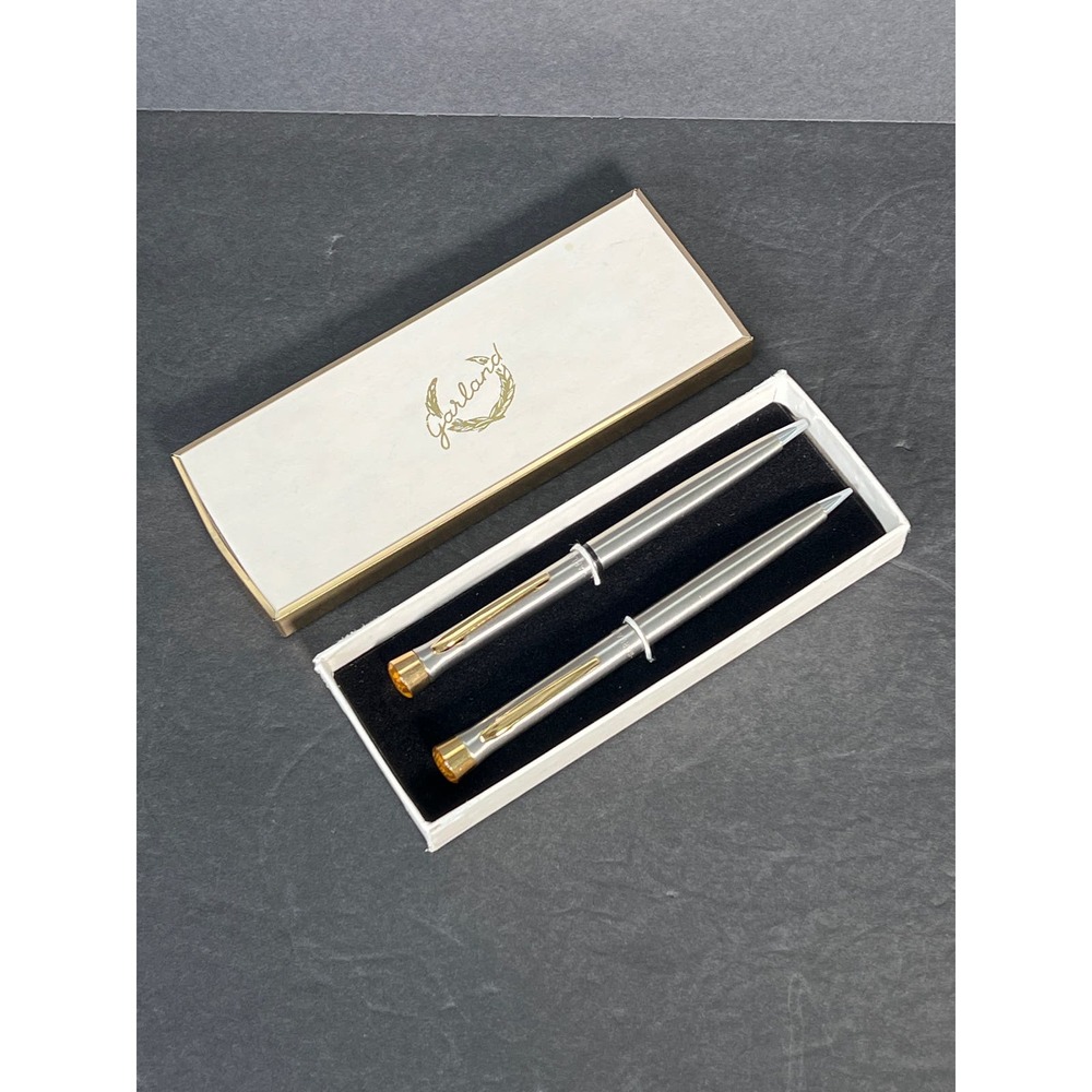 Vintage Garland Pen & Mechanical Pencil Set Bubble Top Hi Tuff w/ Box